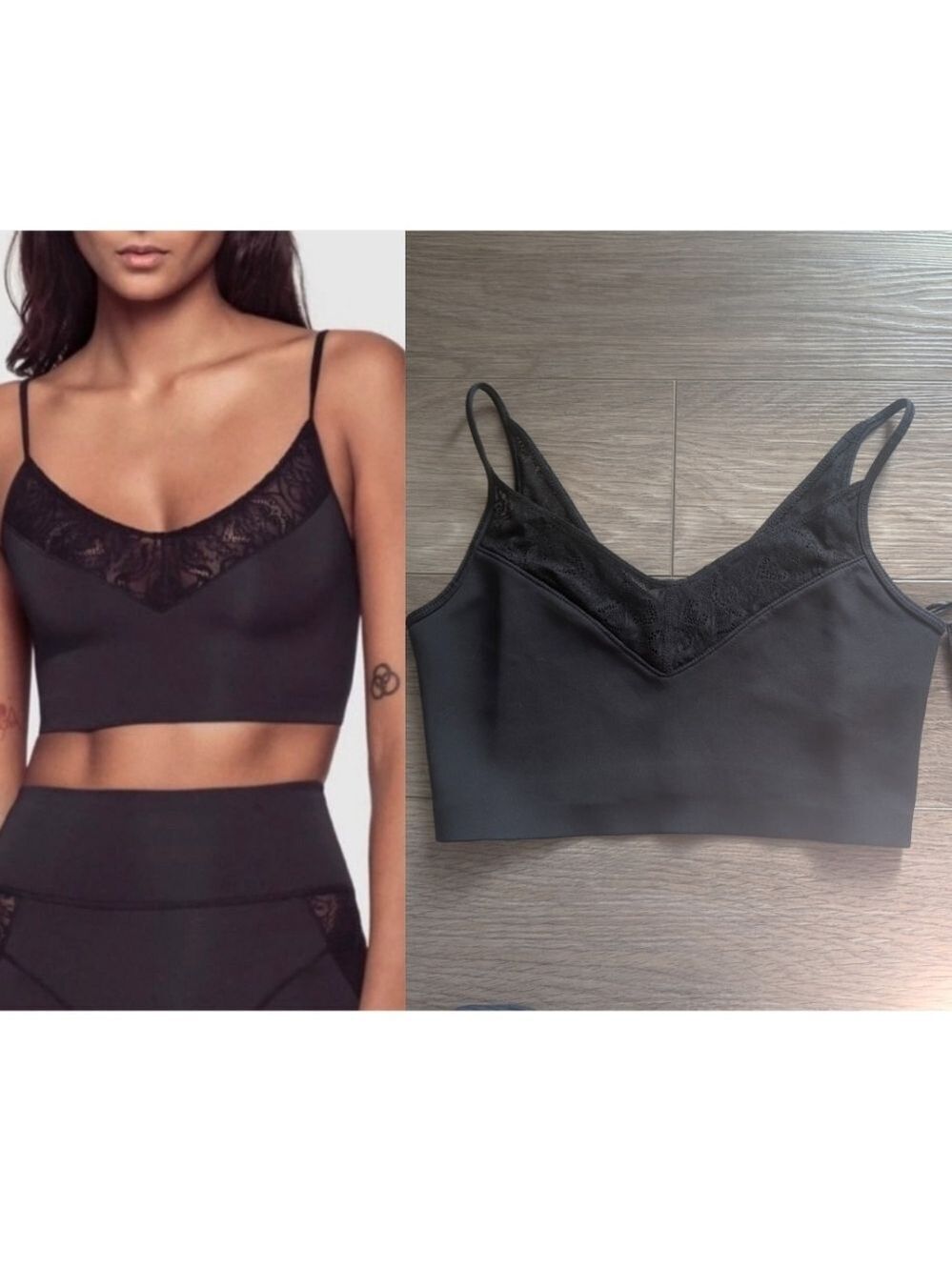 Kiki De Montparnasse | Lace Trimmed Athleisure Bralette